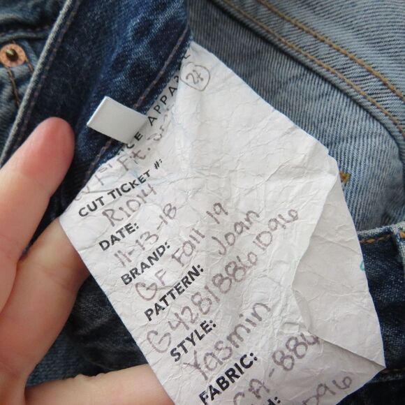 GRLFRND Womens Size 27 Yasmin Joan Button Fly Acid Wash Raw Hem Jeans - Picture 8 of 15